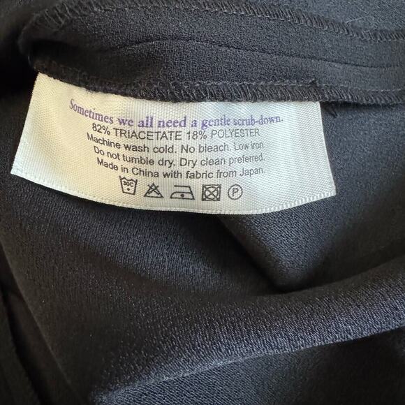 M.M.‎ Lafleur Dress Short Sleeve Cross Wrap Front Black Size 10 - Picture 11 of 13